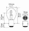 Picture of Hella Bulb 6235 12V 35-35W Ba20D B11 S2 Sb