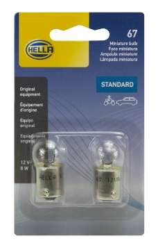 Picture of Hella Bulb 67 12V 8W 4Cp Ba15S G6 2