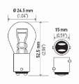 Picture of Hella Bulb 7225 12V 21-4W Baz15D S8 2