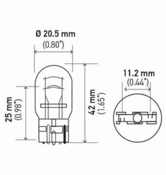 Picture of Hella Bulb 7443 12V 21-5W W3X16Q T65 2