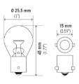 Picture of Hella Bulb 7506 12V 21W Ba15S S8 2