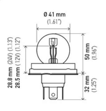 Picture of Hella Bulb 7951 12V 45-40W P45T S13 R2