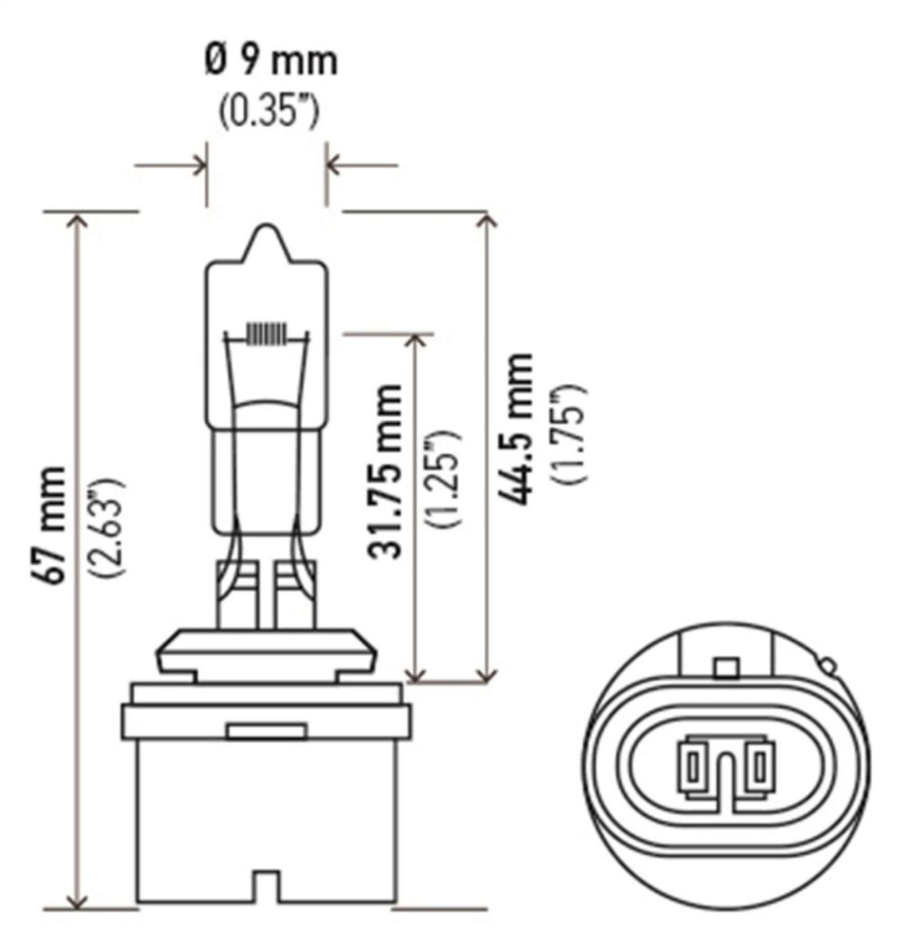 Picture of Hella Bulb 884 12V 27W Pg13 T325