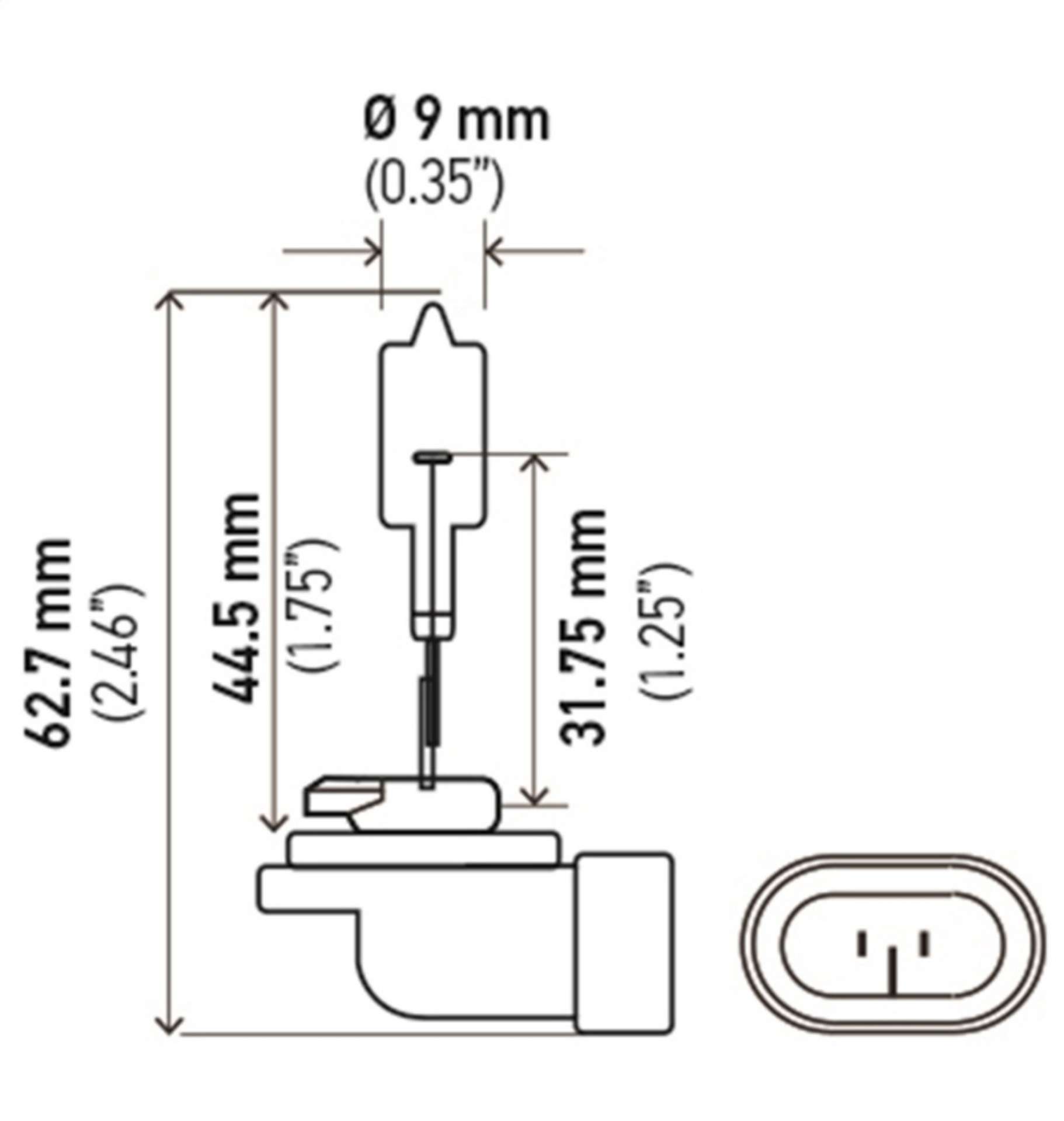 Picture of Hella Bulb 889 12V 27W Pgj13 T325