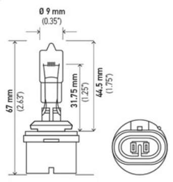 Picture of Hella Bulb 890 12V 27W Pg13 T325