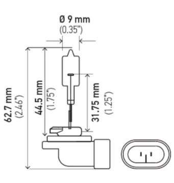 Picture of Hella Bulb 894 12V 375W Pgj13 T325