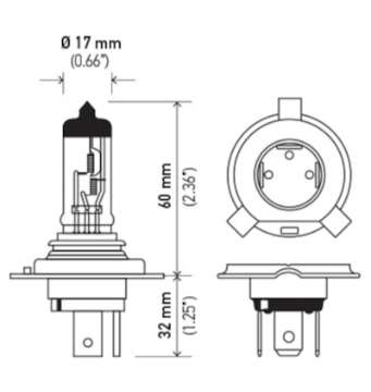 Picture of Hella Bulb 9003-Hb2 12V 60-55W P43T T46