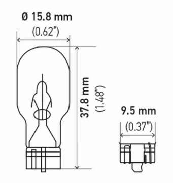 Picture of Hella Bulb 921 12V 16W W21X95D T5 Sb