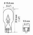 Picture of Hella Bulb 921 12V 16W W21X95D T5 2