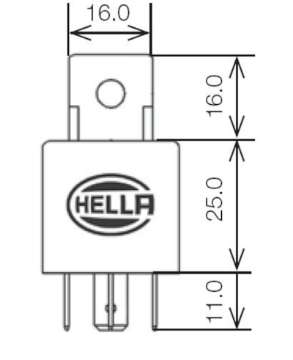 Picture of Hella Relay Mini Iso Alt 4 Pole 24V Spst Bkt