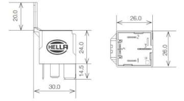 Picture of Hella Relay Mini Power Iso 4 Pole 12V Spst Res Bkt