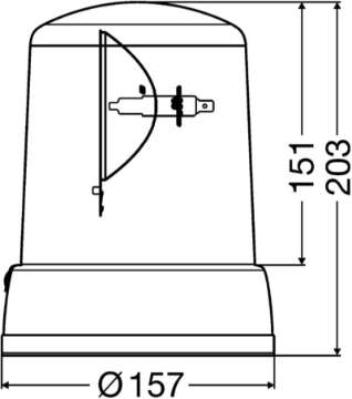 Picture of Hella Rotating Beacon H12V Yellow Mg12 2Rl