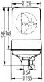 Picture of Hella Rotating Beacon H12V Yellow Mgs24 2Rl