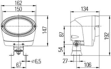 Picture of Hella Work Lamp Na 0Gr Mg12 Tu Lt Ov100 1Ga