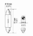 Picture of Hella Bulb 3175 12V 10W Sv858 T325 10X31 Sb