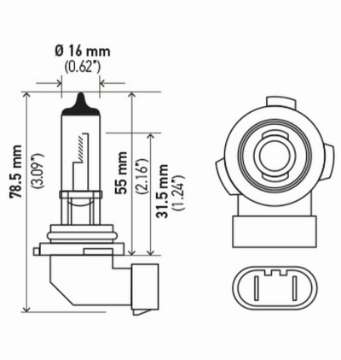 Picture of Hella Bulb H10-9145 12V 45W Py20D T4 2