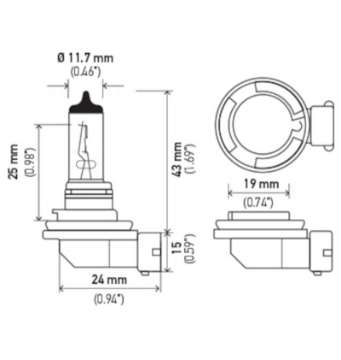 Picture of Hella Bulb H11 12V 55W Pgj192 T4