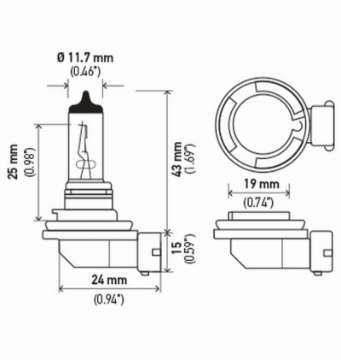 Picture of Hella Bulb H11 12V 55W Pgj192 T4 Sb