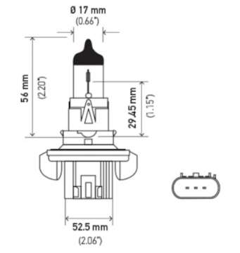 Picture of Hella Bulb H13 12V 60-55W P264T T4