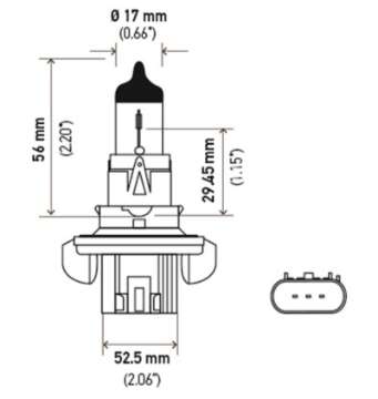 Picture of Hella Bulb H13 12V 60-55W P264T T4 +50