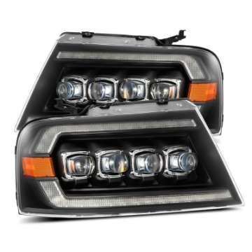 Picture of AlphaRex 04-08 Ford F-150 No 2004 Heritage NOVA-Series LED Proj HL Alpha-Blk w-Actv Lgt - Seq- Sig