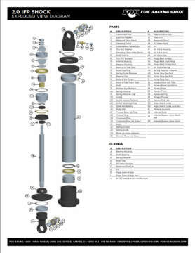 Picture of Fox T Preload Ring 3-250 OD Dia- 2-490 In-Din- Dia- 1-834 Bore Al 6061 Black Ano II Small Thread