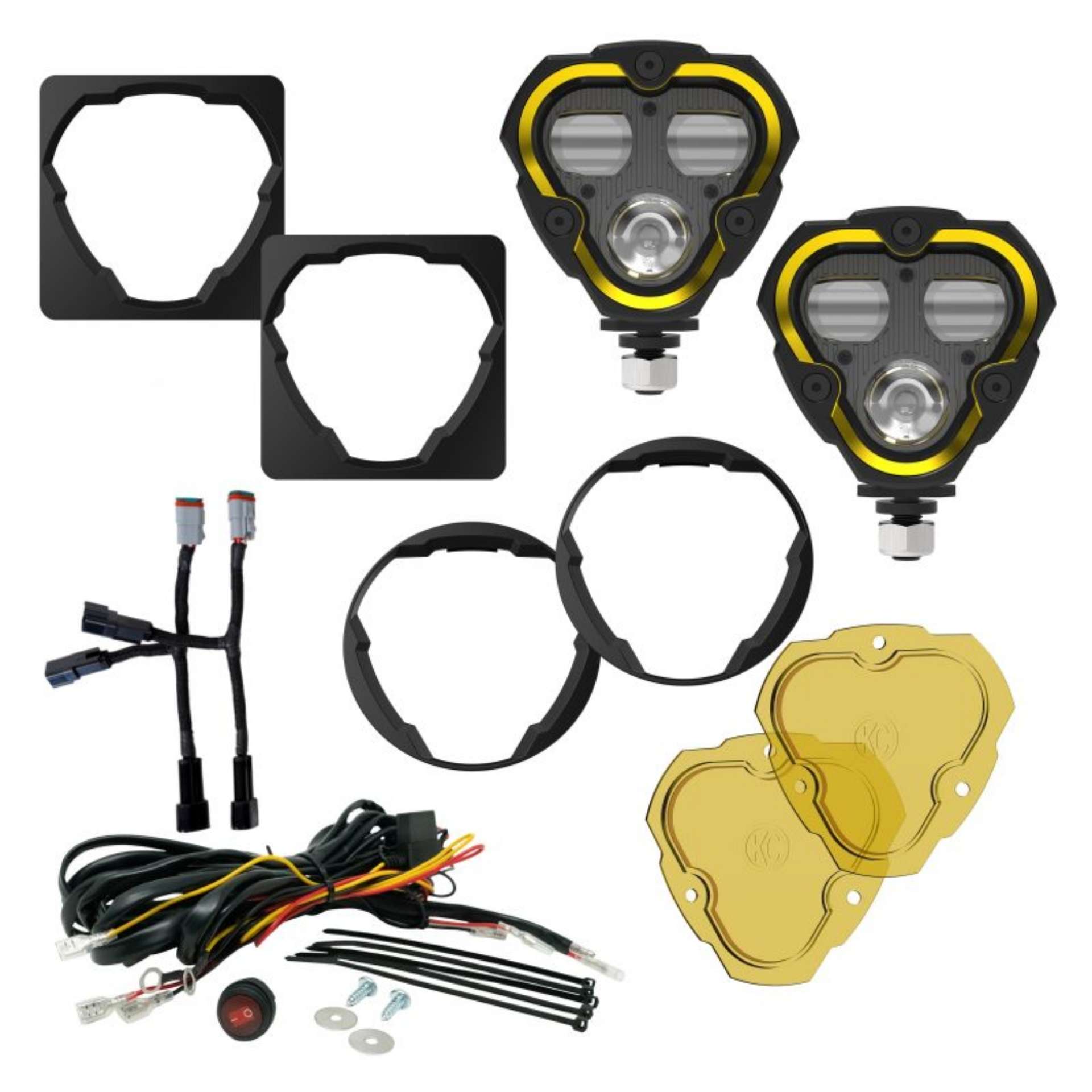 Picture of KC HiLiTES FLEX ERA 3 Dual Mode SAE Fog Lights - 2-Light Master Kit for Jeep Aftermarket Bumpers