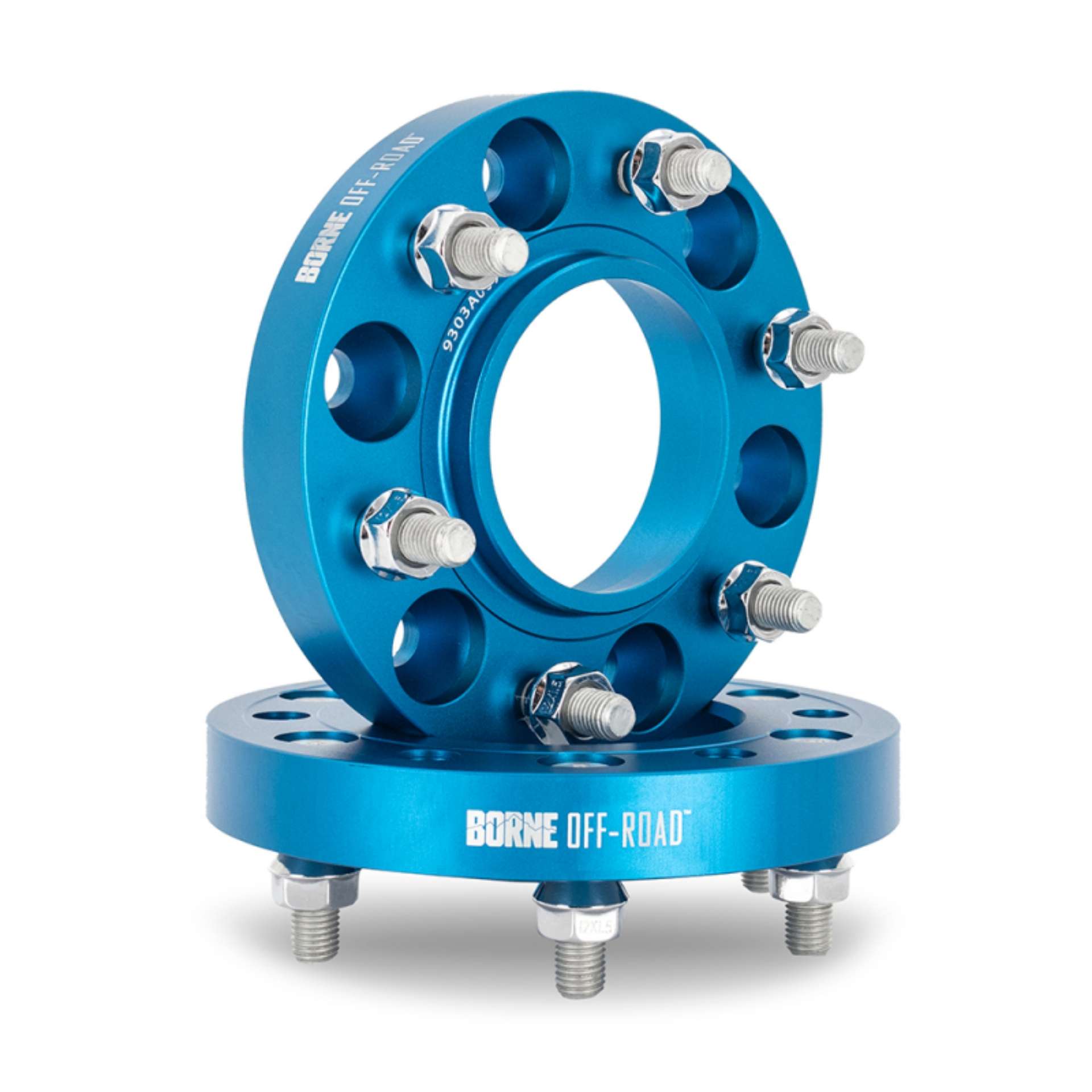 Picture of Mishimoto Borne Off-Road Wheel Spacers - 6x139-7 - 78-1 - 25mm - M14x1-5 - Blue