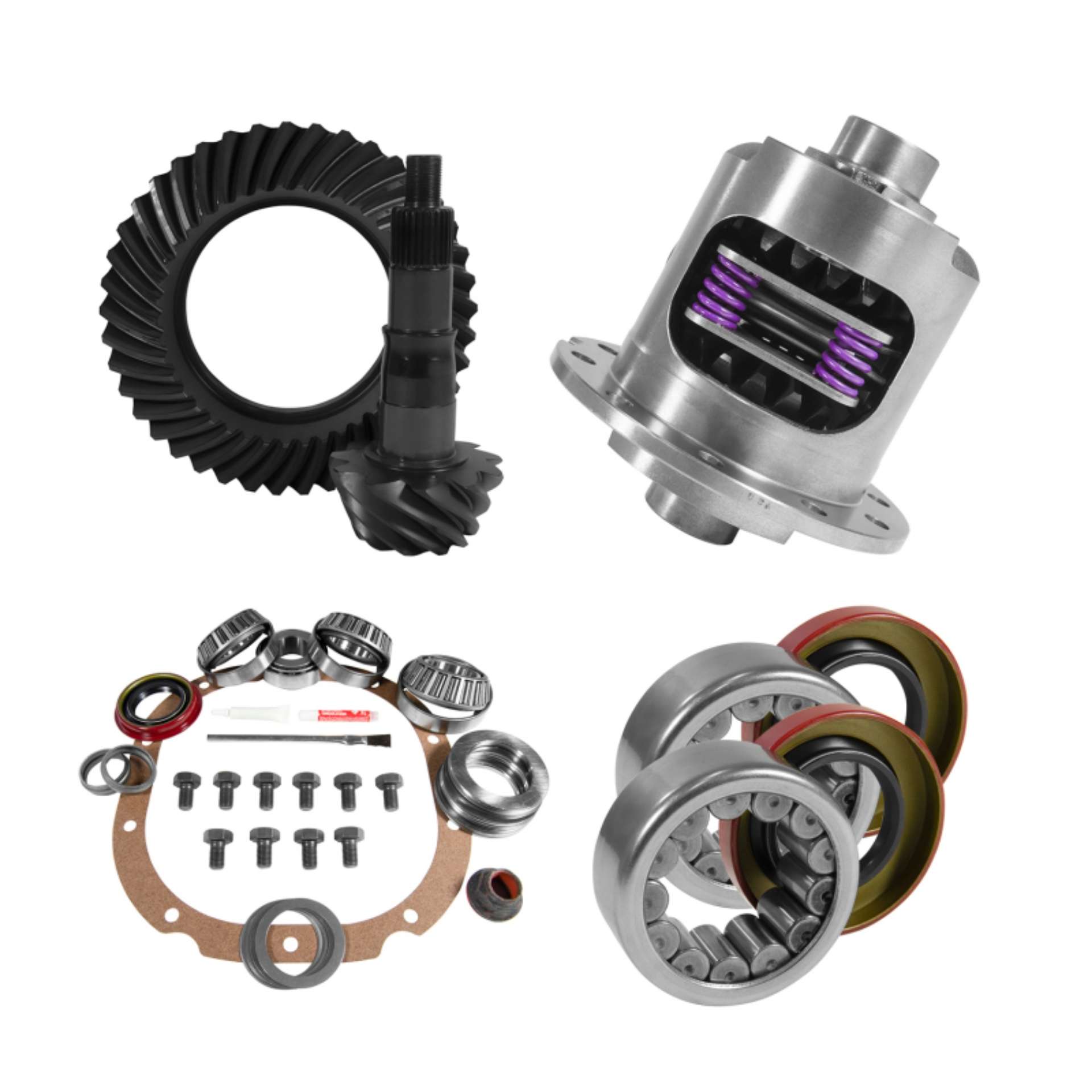 Picture of Yukon 8-8in Ford 3-55 Rear Ring & Pinion Install Kit 31 Spline Positraction 2-99in Axle Bearings