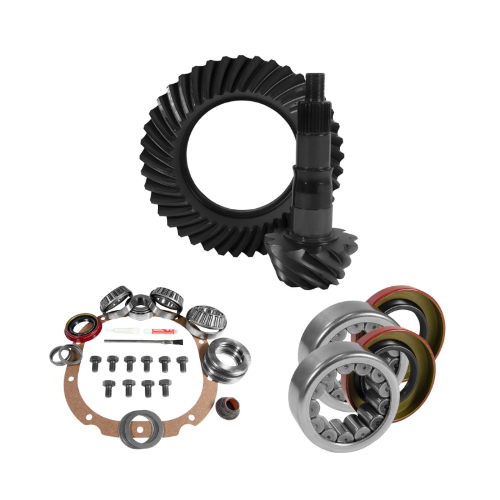 Picture of Yukon 8-8in Ford 3-73 Rear Ring & Pinion Install Kit 2-99in OD Axle Bearings and Seals