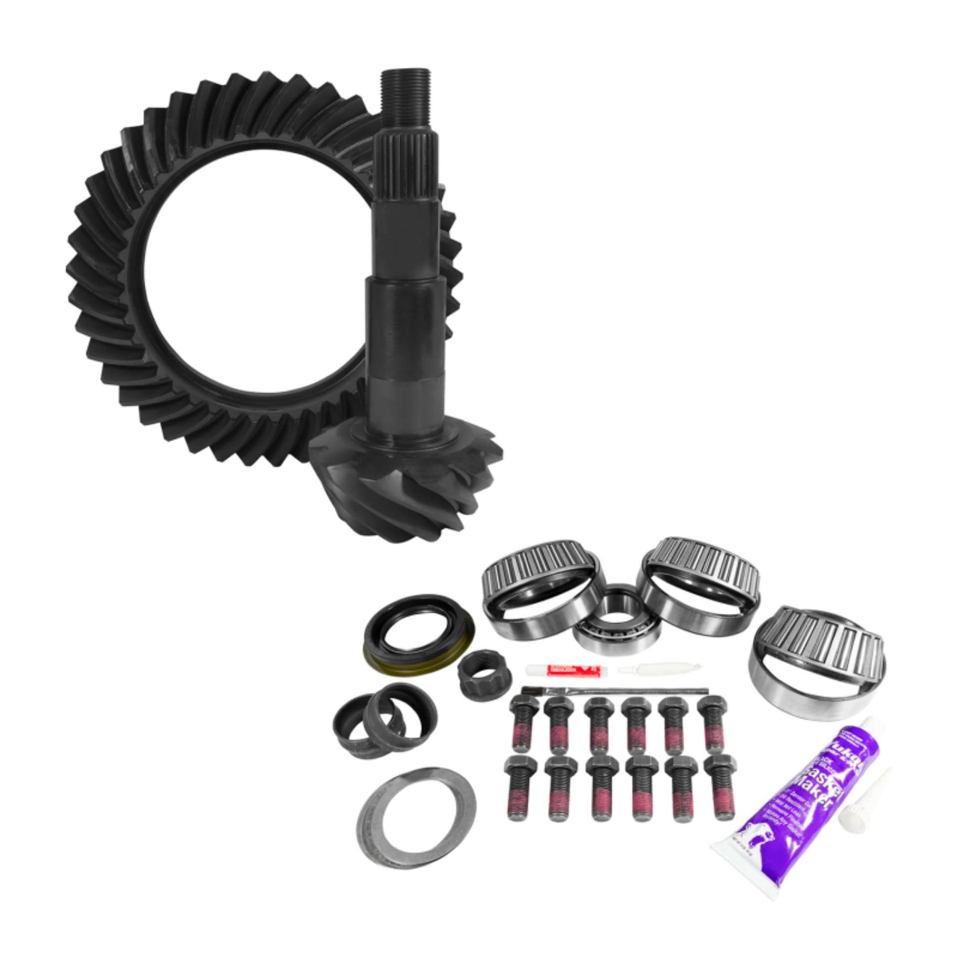 Picture of Yukon 11-5in AAM 3-73 Rear Ring & Pinion Install Kit 4-125in OD Pinion Bearing