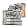 Picture of AlphaRex 03-06 Chevy Silverado 1500-2500HD-3500HD-Avalanche Chrome NOVA LED Proj Headlights