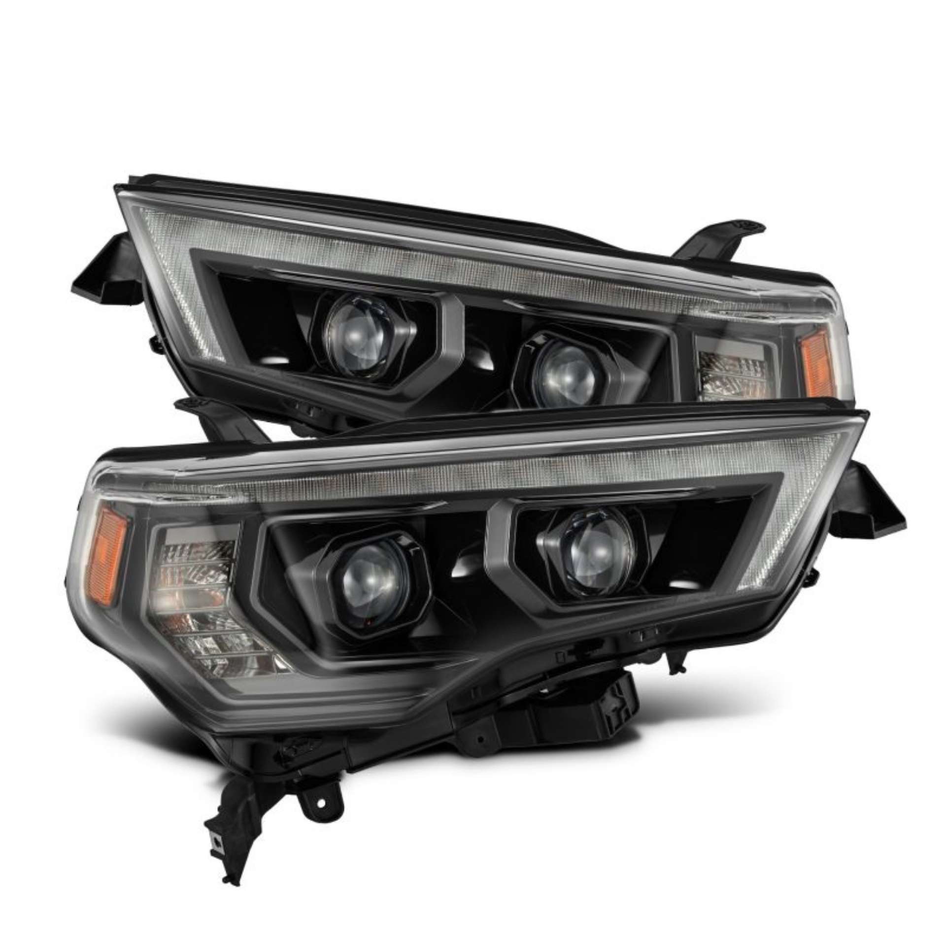 Picture of AlphaRex 14-20 Toyota 4Runner LUXX LED Proj Headlights Black w-Activ Light-Seq Signal-DRL