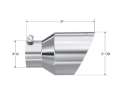 Picture of MBRP Universal T304 Stainless Steel Tip  3on ID - 5in OD Out - 8in Length Angle Cut Dual Wall