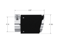 Picture of MBRP Universal Carbon Fiber Tip 3in ID - 4in OD Out - 6-13in Length Angle Cut Dual Wall