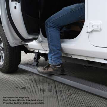 Picture of RealTruck 07-17 Jeep Wrangler 4dr VoltStep Electric Running Board Kit Cut Req- - Tex- Blk