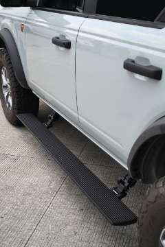 Picture of RealTruck 21-24 Ford Bronco 4dr VoltStep Electric Running Board Kit No Drill - Tex- Blk