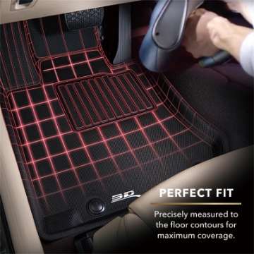 Picture of 3D Maxpider 08-15 Mitsubishi Lancer Evolution X Kagu 1st 2nd Row - Floor Mat Set Black