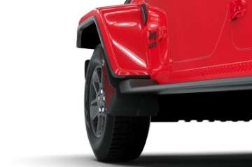 Picture of Rally Armor 19-24 Jeep Gladiator JT Incl- Overland-Sport-Sport S Black Mud Flap w-Met- Black Logo