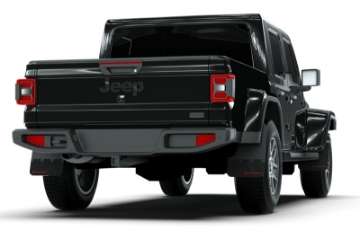 Picture of Rally Armor 19-24 Jeep Gladiator JT Incl- Overland-Sport-Sport S Black Mud Flap w-Met- Black Logo