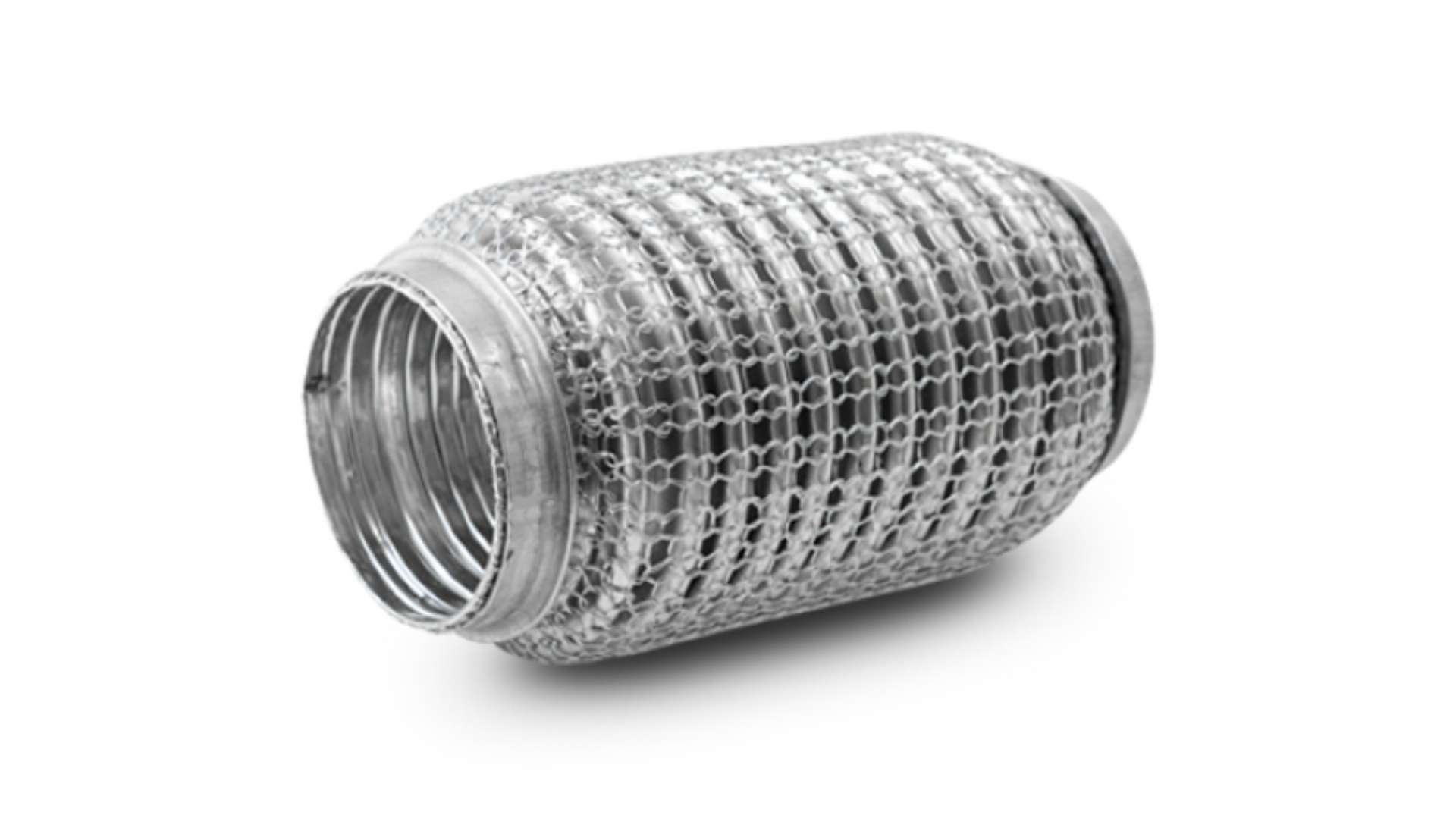 Picture of Vibrant SS Flex Coupling w- Interlock Liner and Mesh Braid 2-25in Inlet-Outlet x 6in long