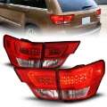 Picture of ANZO 11-13 Jeep Grand Cherokee LED Taillights w- Lightbar Chrome Housing Red-Clear Lens 4pcs