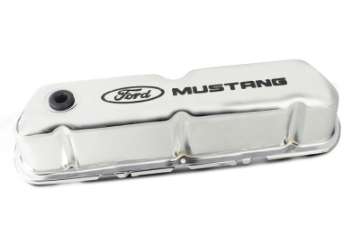 Picture of Ford Racing Ford Mustang Logo Stamped Steel Chrome Valve Covers