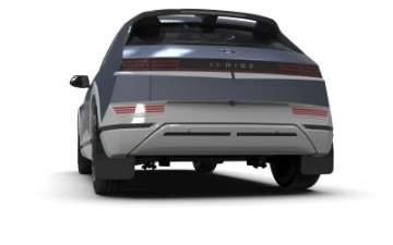 Picture of Rally Armor 22-24 Hyundai Ioniq 5 Black Mud Flap w-Light Blue Logo