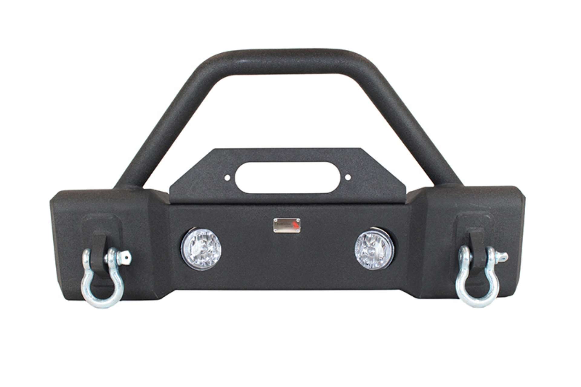 Picture of Fishbone Offroad 07-18 Jeep Wrangler JK Stubby Bumper W-Tube Guard - Black Texured Powdercoated