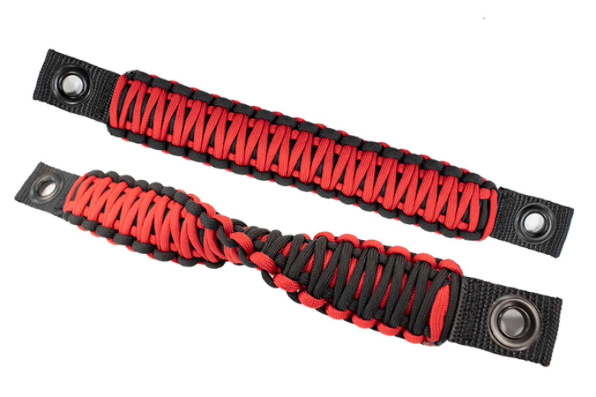 Picture of Fishbone Offroad 97-06 Jeep Wrangler Paracord Door Handles - Black-Red