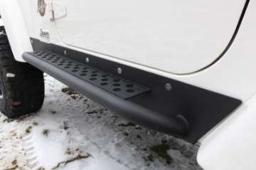 Picture of Fishbone Offroad 97-06 Jeep Wrangler TJ Steel Rock Slider - Black Textured Powdercoat