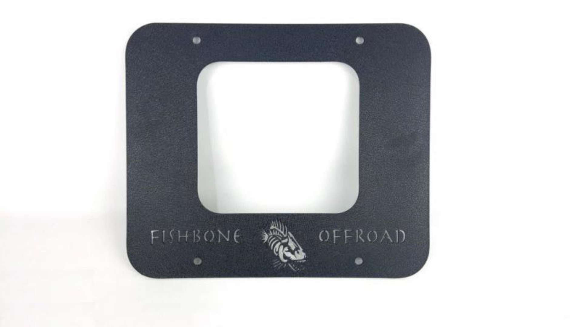 Picture of Fishbone Offroad 97-06 Jeep Wrangler TJ Tailgate Plate - Black Textured Powercoat Aluminum