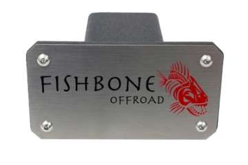 Picture of Fishbone Offroad Hitch Cover - 2In Hitch - Black Powdercoated Steel