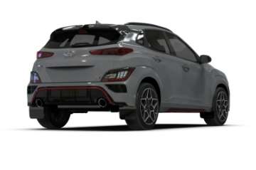 Picture of Rally Armor 22-23 Hyundai Kona N Black UR Mud Flap w-Grey Logo